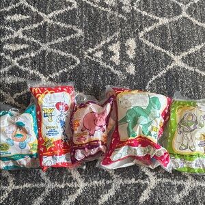 Disney McDonalds Toy Story 2 1999 toys.  BuzzJessieRex Mr & Mrs. Potato Head ham